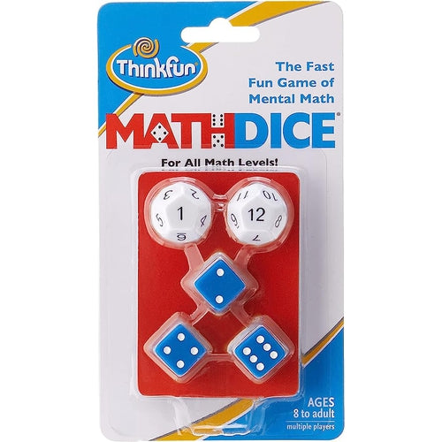 ThinkFun Math Dice - لعبة النرد الممتعة للرياضيات العقلية | ألعاب تعليمية للأطفال من سن 8 سنوات فما فوق