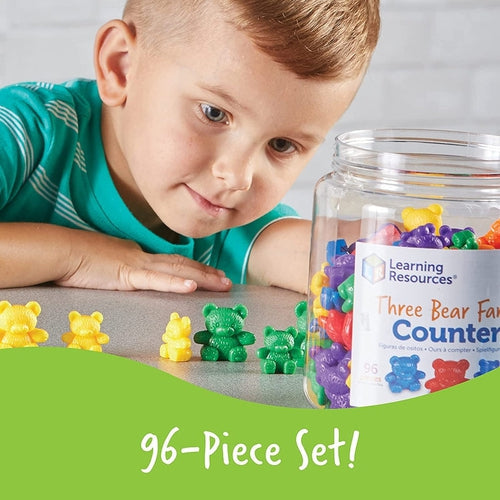 Three Bear Family® Counters | Counting and Sorting Fun Set, Early Math Skill | Set of 96 by Learning Resources US | Age 3+