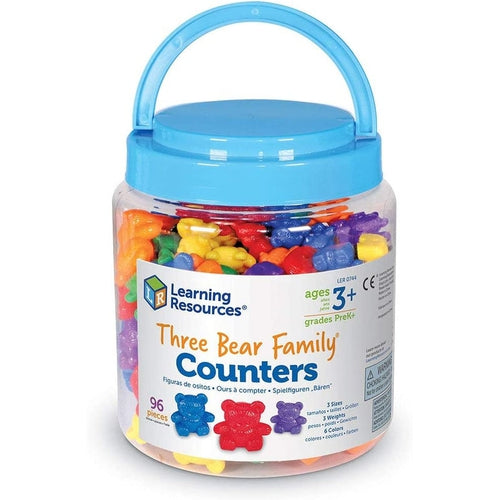 Three Bear Family® Counters | Counting and Sorting Fun Set, Early Math Skill | Set of 96 by Learning Resources US | Age 3+