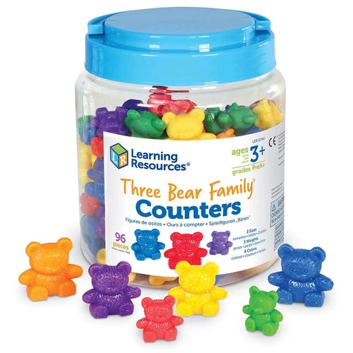 Three Bear Family® Counters | Counting and Sorting Fun Set, Early Math Skill | Set of 96 by Learning Resources US | Age 3+