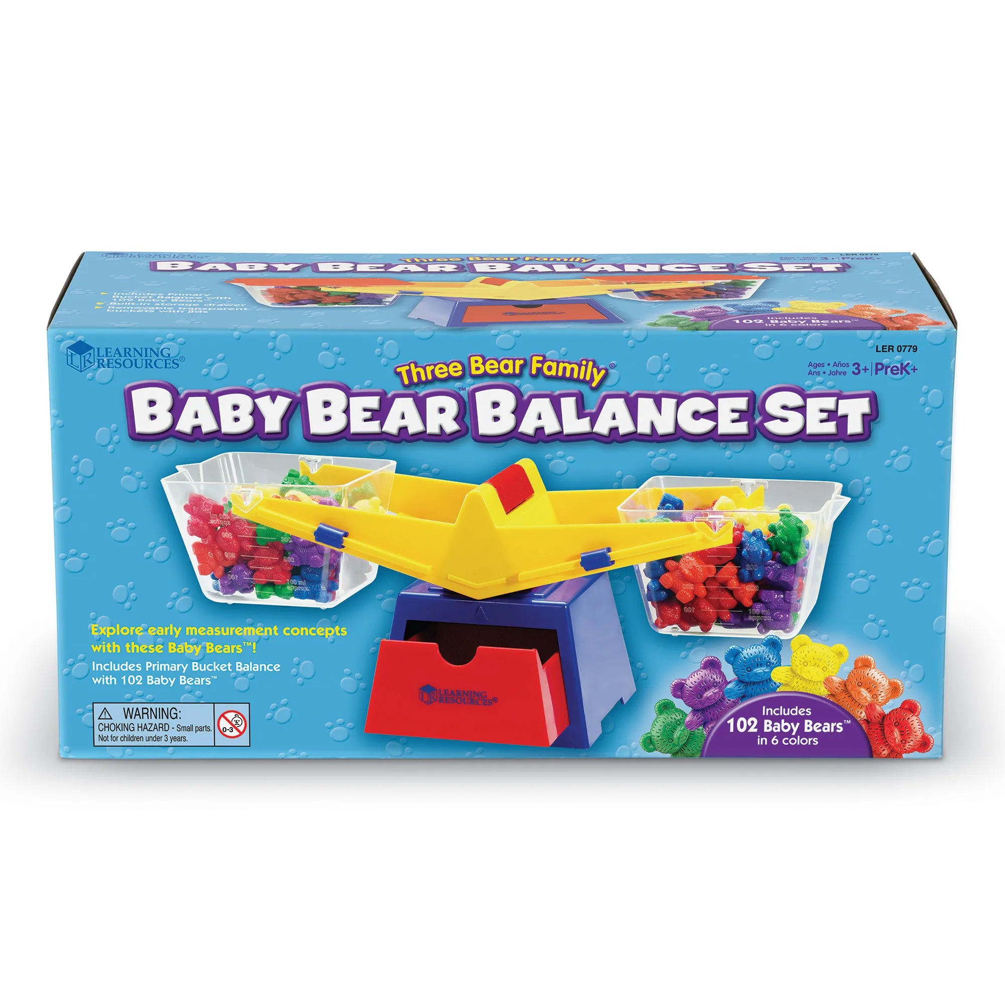 Primary Bucket Balance with Baby Counters - LER0779 | Classroom Math Set by Learning Resources US for kids Age 3+