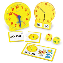Load image into Gallery viewer, Time Activity Set | telling, matching, and writing Analog and Digital time | Math Set by Learning Resources US | Age 5+

