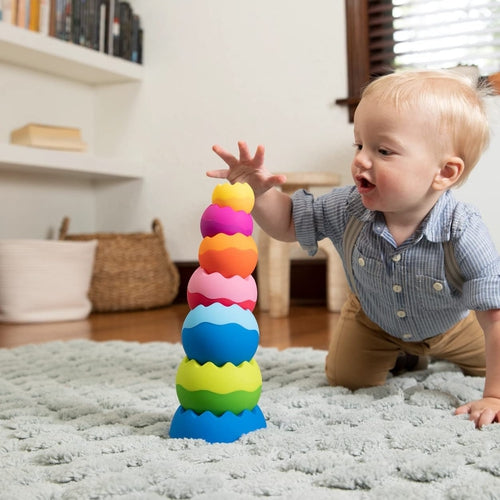 Tobbles Neo  - Colorful Stacking Set with Soft Surface for Sensory Development | by Fat Brain US for Kids age 6m+