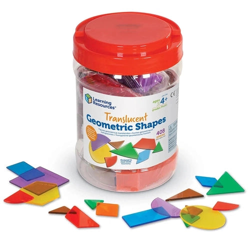 Translucent Geometric Shapes (Set of 408) | Math Set by Learning Resources US | Age 4+