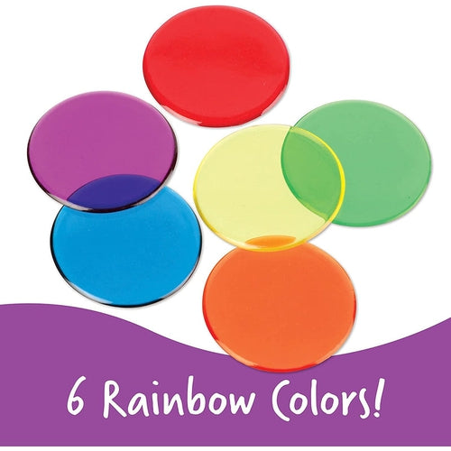 Transparent Color Counting Chips | Set of 250 Assorted Colored Chips | Multicolor Math Set by Learning Resources US | Ages 5+