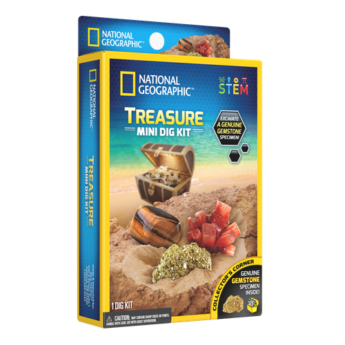 Treasure Excavation - Mini Dig Kit | Science Set by National Geographic for Kids Age 8+