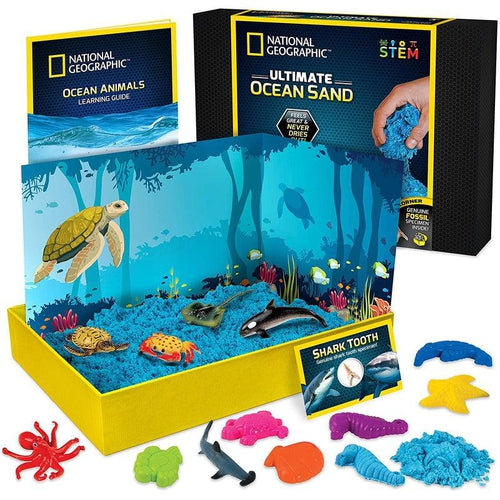 مجموعة اللعب الرملية المطلقة للمحيطات | مجموعة العلوم من ناشيونال جيوغرافيك | سن 3 سنوات فأكثر