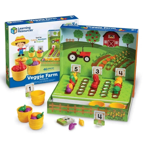 Veggie Farm Sorting Set | 46 Pcs Math Set by Learning Resources US | Age 3+
