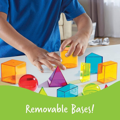 View-Thru® Geometric Solids | Set of 14 by Learning Resources US | Age 8+