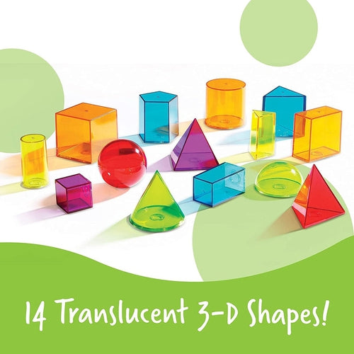 View-Thru® Geometric Solids | Set of 14 by Learning Resources US | Age 8+