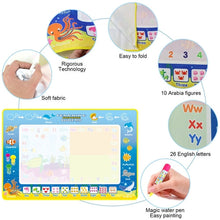 Load image into Gallery viewer, Water Doodle Mat - painting by water set - original, 120X80 CM | Age 3+
