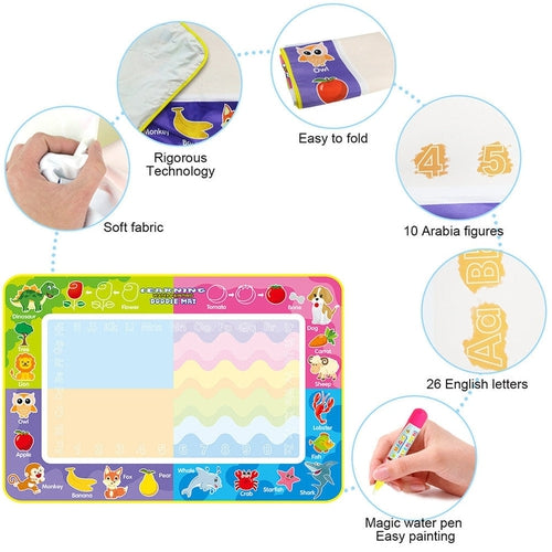 Water Doodle Mat - painting by water set - original, 150X100 CM | Age 3+