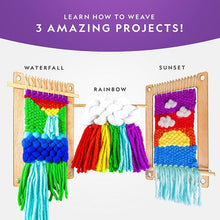 Load image into Gallery viewer, Weaving Loom Craft Kit | Wave 3 Amazing Projects | Art and Craft set by National Geographic US | Age 8+

