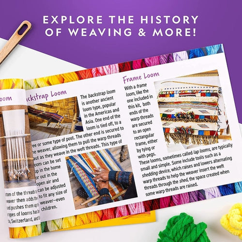 Weaving Loom Craft Kit | Wave 3 Amazing Projects | Art and Craft set by National Geographic US | Age 8+