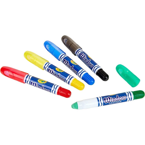 Window Crayons - Cy52-9765 | 5 pcs Multi-Colour Art & Craft Set by Crayola US for Kids Age 3+