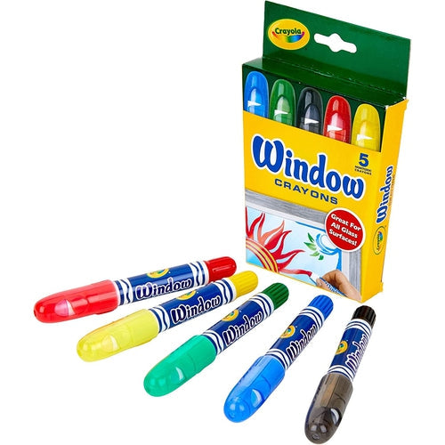 Window Crayons - Cy52-9765 | 5 pcs Multi-Colour Art & Craft Set by Crayola US for Kids Age 3+