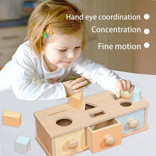 Load image into Gallery viewer, Wooden Coin Drawer Toy | Intellectual Sensory Education | Montessori set for Kids 3+
