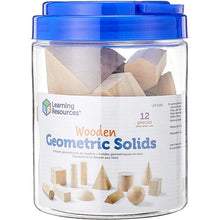 Load image into Gallery viewer, Wooden Geometric Solids | Math Set of 12 G. Shapes by Learning Resources | Age 6+
