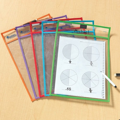 Write Wipe Pockets Write And Wipe Pockets | Reusable Wipe-Off Set by Learning Resources U ...