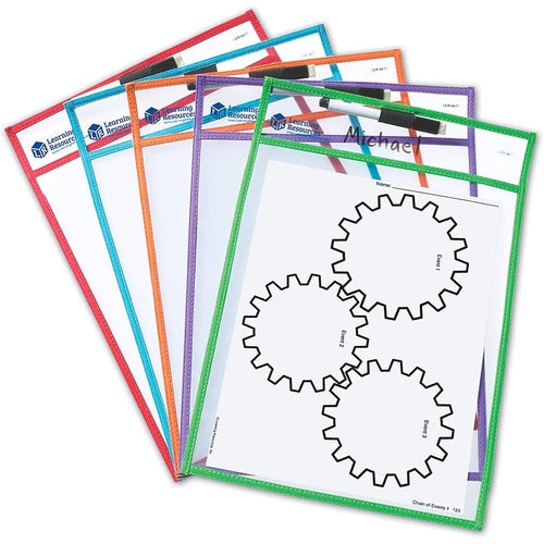 Write And Wipe Pockets | Reusable Wipe-Off Set by Learning Resources US | Age 3+