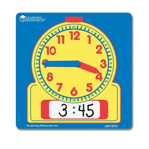 كتابة ومسح ساعات الطالب (مجموعة من 10) | مجموعة الرياضيات بواسطة Learning Resources US | سن 5+