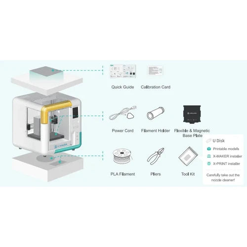 X-MAKER 3D Printer with Gamification 3D Design App and AI Powered One-Press Printing | IME3DD by AOSEED for all