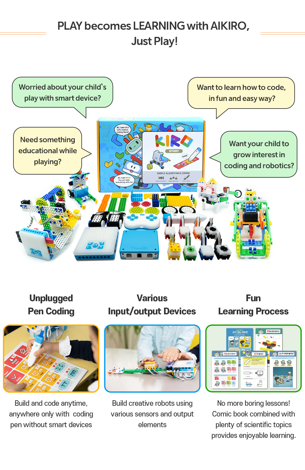 [Pre-Order] AIKIRO Coding Robot | STEM Educational Robotic Kit by ROBOROBO For Kids Age 7+