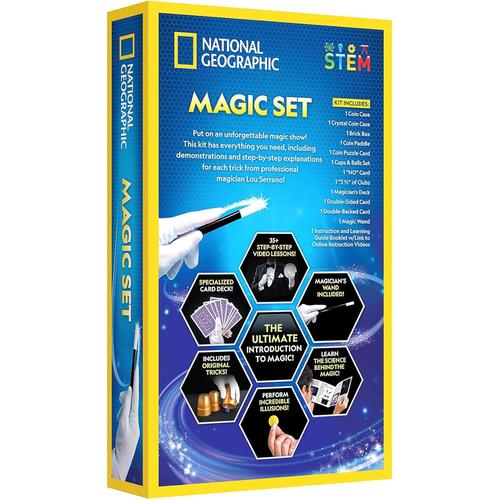 National Geographic Magic Set - 35+ Tricks! | Brain Games Set for Kids Age 8+