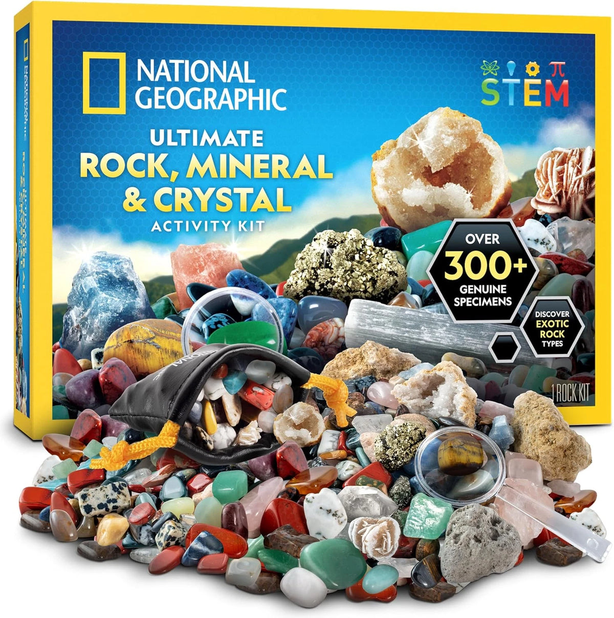 National Geographic Ultimate Rock, Mineral & Crystal Collection | 300+ Pieces Rock Set for Kids Ages 6+
