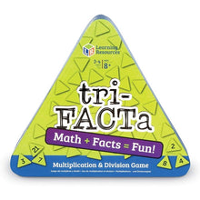 Load image into Gallery viewer, tri-FACTa! ™ Multiplication &amp; Division Game | Math Set by Learning Resources | Age 8+
