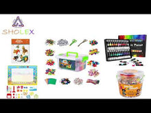 Load and play video in Gallery viewer, Craft Supplies Mega Box | Assorted Craft Art Supply Kit 1000+ Pieces, 25X19cm Box | Age 4+
